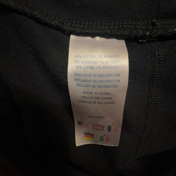 Champion Girls Black Script Logo Leggings Youth Large Athleisure - Picture 6 of 6